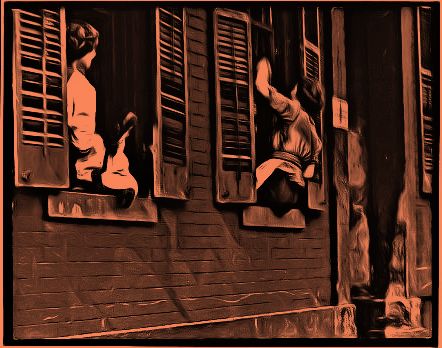 [Woman-sitting-on-ledge-washing-tenement-windows_Underpainting_1.jpg