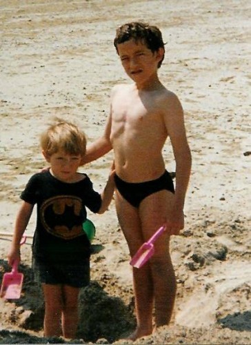 OLE ON BEACH WITH ALEX.jpg